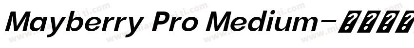 Mayberry Pro Medium字体转换
